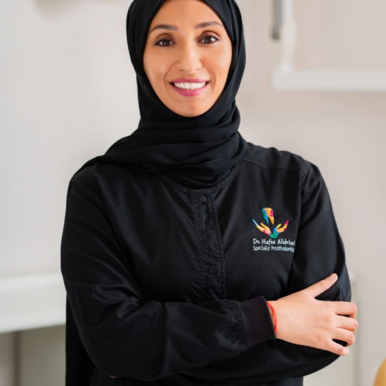 Dr. Hafsa Al Idrissi is a consultant prosthodontist in Dubai Healthcare City